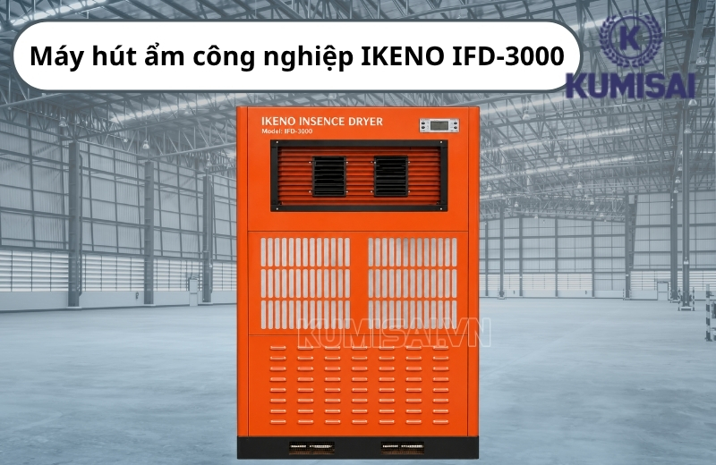 Máy hút ẩm công nghiệp IKENO IFD-3000 lý tưởng cho kho xưởng rộng lớn Máy hút ẩm công nghiệp IKENO IFD-3000 lý tưởng cho kho xưởng rộng lớn