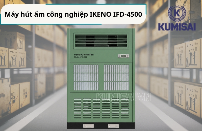 Máy hút ẩm công nghiệp IKENO IFD-4500 mạnh mẽ, bền bỉ