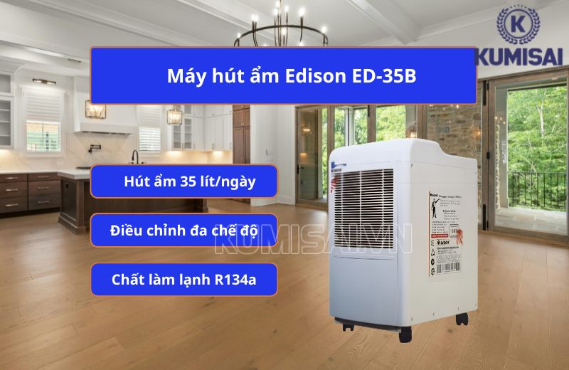 Máy hút ẩm Edison ED-35B sở hữu nhiều giá trị ưu việt Máy hút ẩm Edison ED-35B sở hữu nhiều giá trị ưu việt