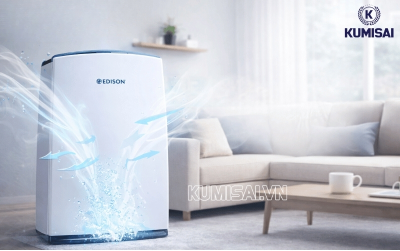 Máy hút ẩm Edison tiết kiệm điện năng