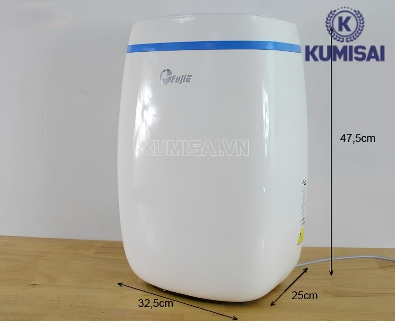 Máy hút ẩm FujiE HM-614EB có thiết kế nhỏ gọn, phù hợp với mọi không gian