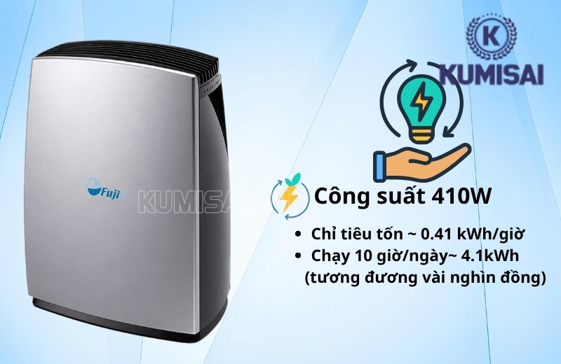 Máy hút ẩm FujiE HM-PD16 không tiêu hao quá nhiều điện năng