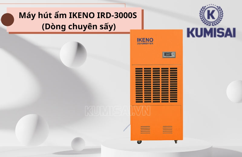 Máy hút ẩm IKENO IRD-3000S dòng chuyên sấy hữu ích cho doanh nghiệp