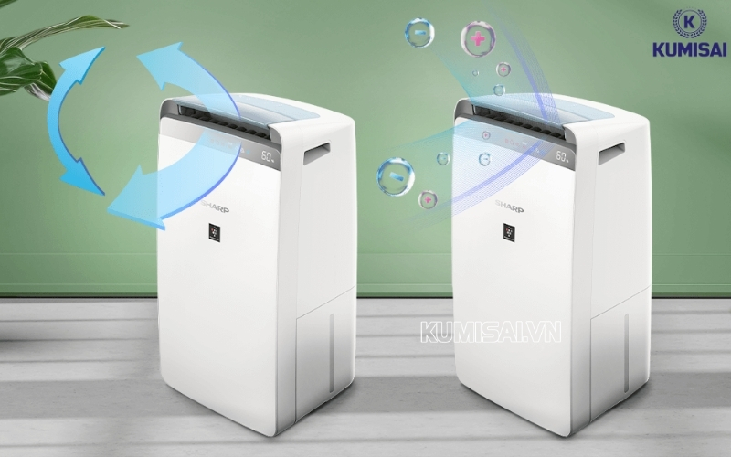 Máy hút ẩm Sharp có khả năng xử lý ẩm nhanh