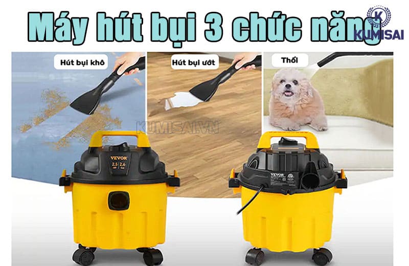 Máy hút bụi 3 chức năng: Thông minh, Hiệu quả, Tiện lợi
