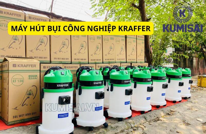 Máy hút bụi công nghiệp Kraffer - Lực hút siêu khỏe, làm sạch siêu nhanh