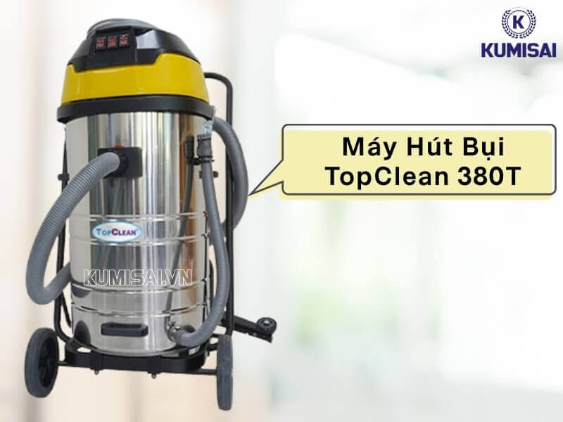 Máy hút bụi nước công nghiệp TopClean 380T - Công suất cao, làm sạch hiệu quả