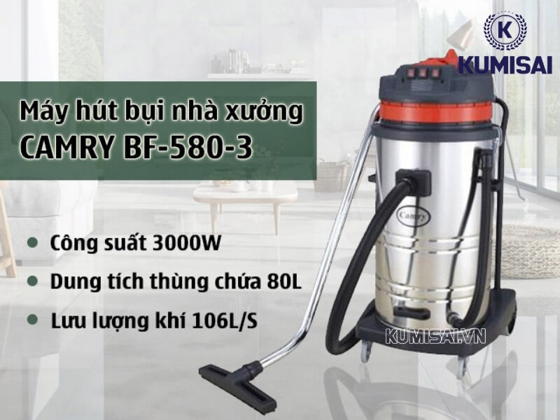 máy hút bụi công nghiệp công suất 3000w Camry BF-580-3 máy hút bụi công nghiệp công suất 3000w Camry BF-580-3