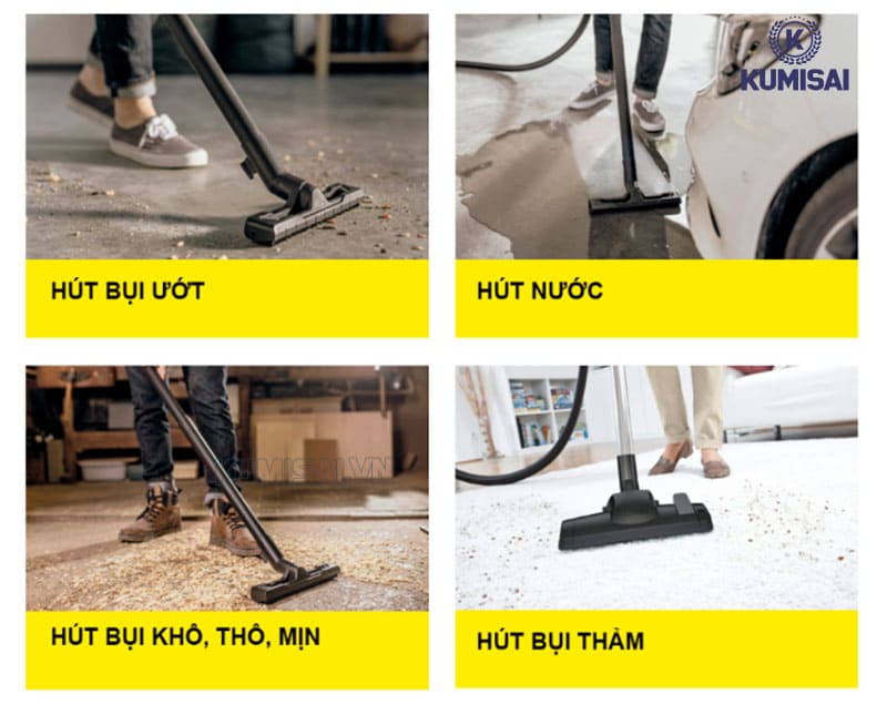 Máy hút bụi công nghiệp IPC Vegas 215 tính năng hút khô, hút ướt