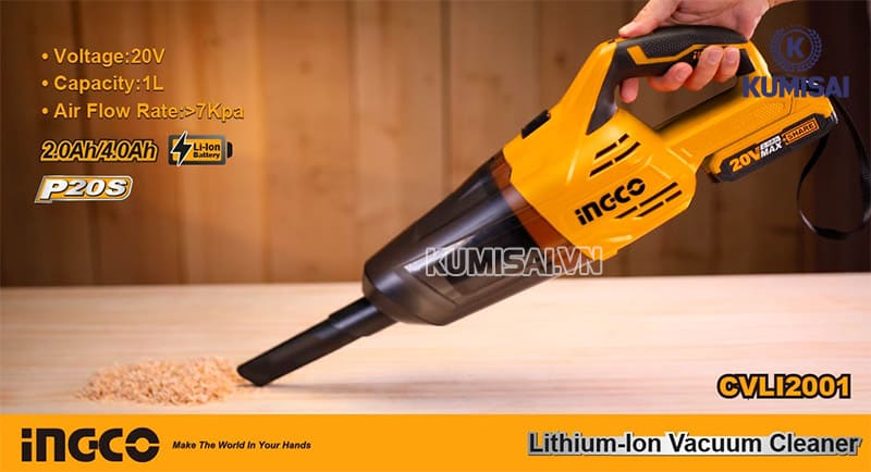 Máy hút bụi cầm tay Ingco CVLI2001