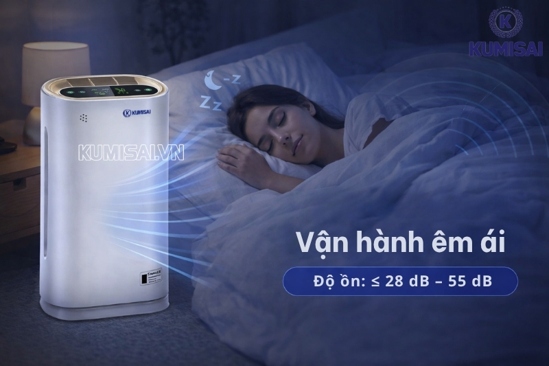 Máy lọc không khí hoạt động êm ái