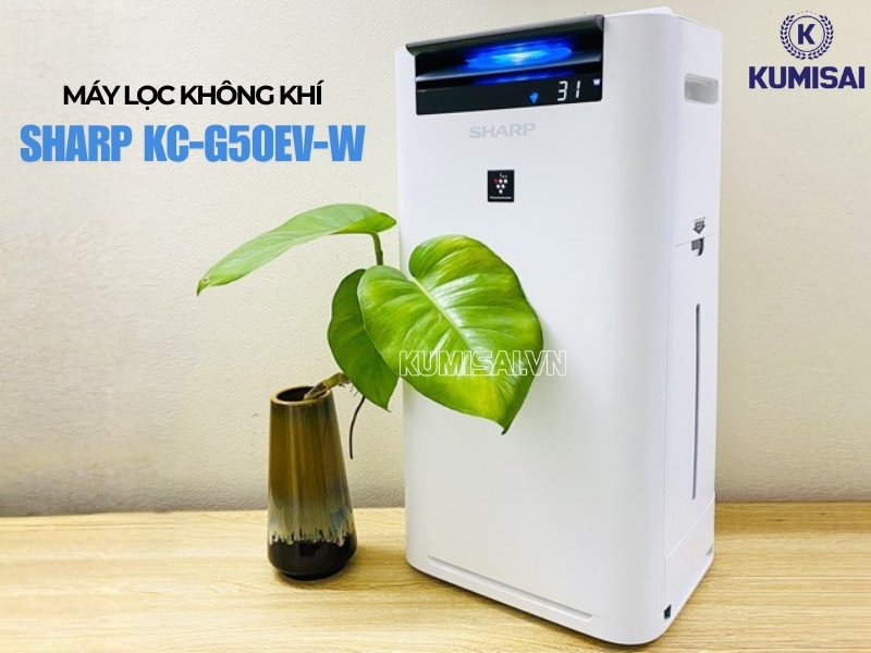 Máy lọc không khí và tạo ẩm Sharp KC-G50EV-W