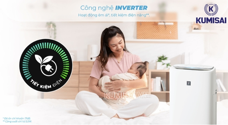 Máy hoạt động êm ái, tiết kiệm