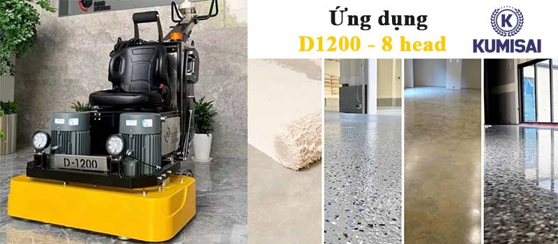 Máy mài sàn D1200 xử lý đa dạng các bề mặt sàn