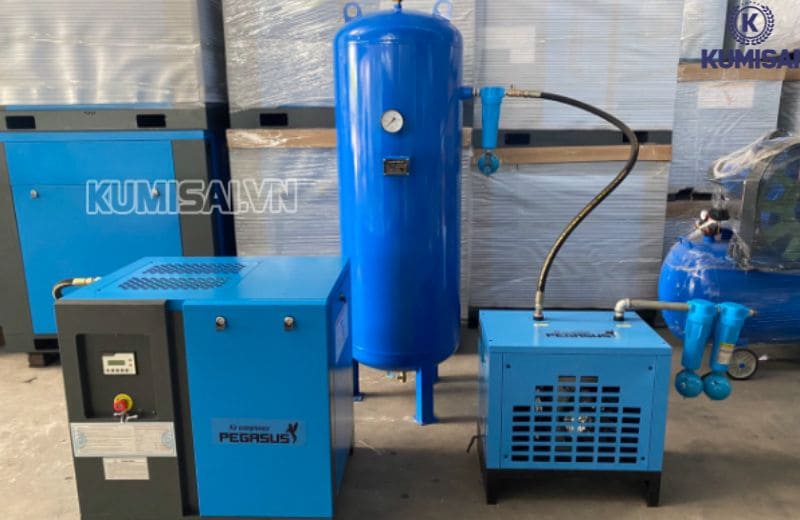 Máy nén khí trục vít biến tần Pegasus TMBT-10HP (7.5Kw)