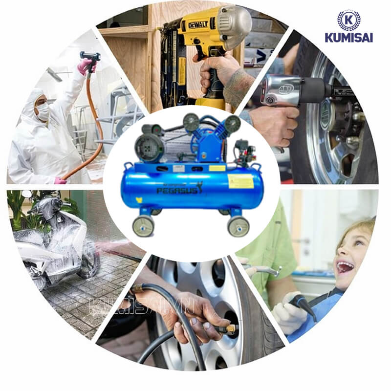 Máy nén khí 120L được sử dụng như thế nào trong thực tế?