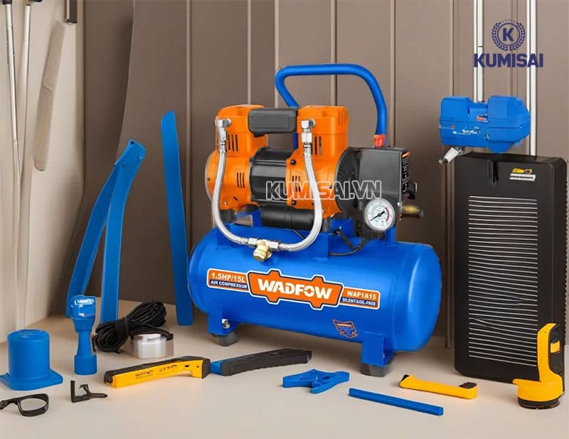 Máy nén khí không dầu 15L Wadfow