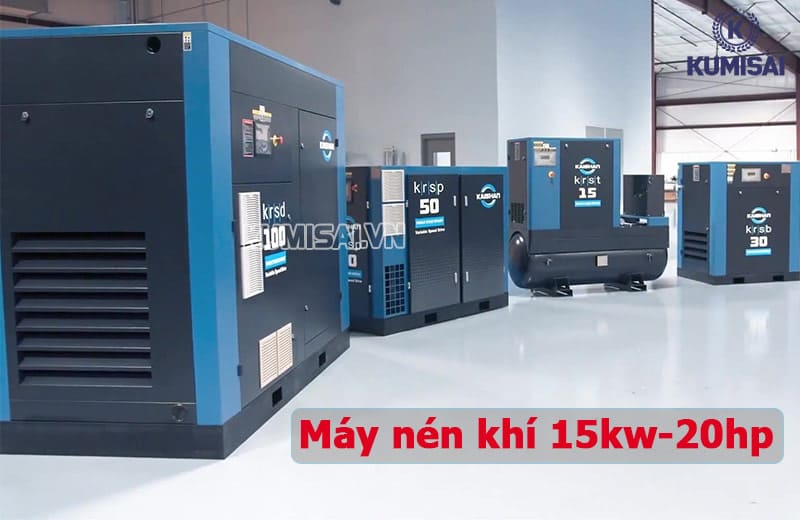 Máy Nén Khí 15kW (20hp): Nén khí nhanh, Dùng bền, Giá rẻ