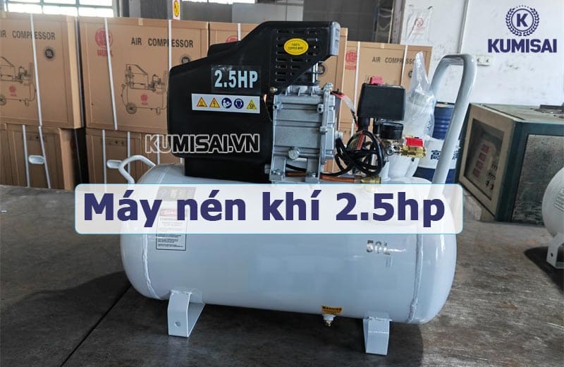 Máy nén khí 2.5hp nạp khí nhanh, siêu êm, bền bỉ