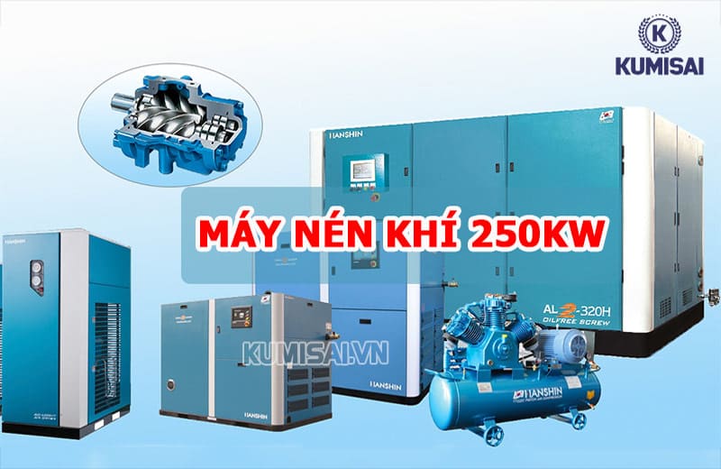 TOP 8+ Máy Nén Khí 250kW Bền Bỉ, Vận Hành Ổn Định