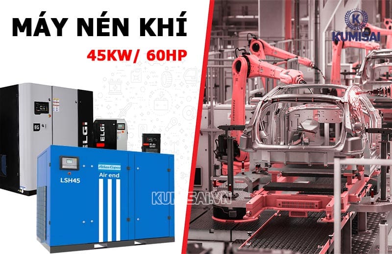 TOP 5 máy nén khí 45kw mạnh mẽ, bền bỉ, kinh tế