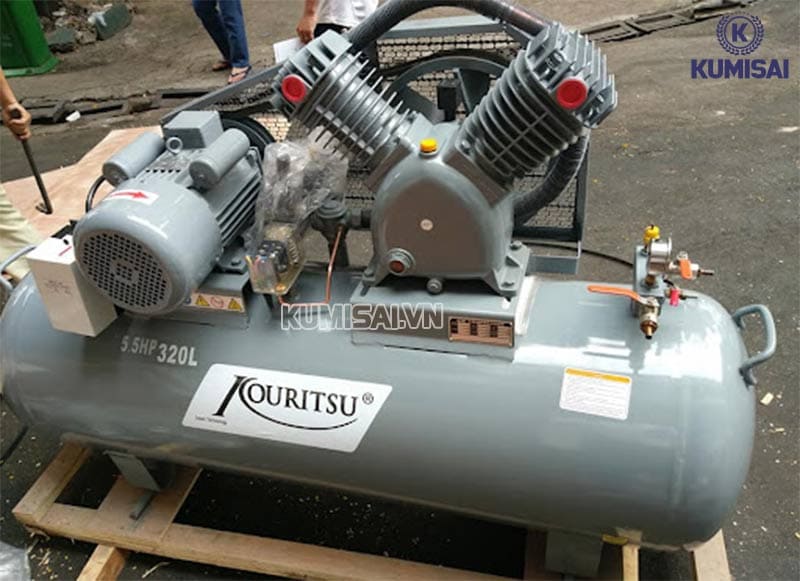 Máy nén khí 4hp Kouritsu W-4/320/1 Dây Đai