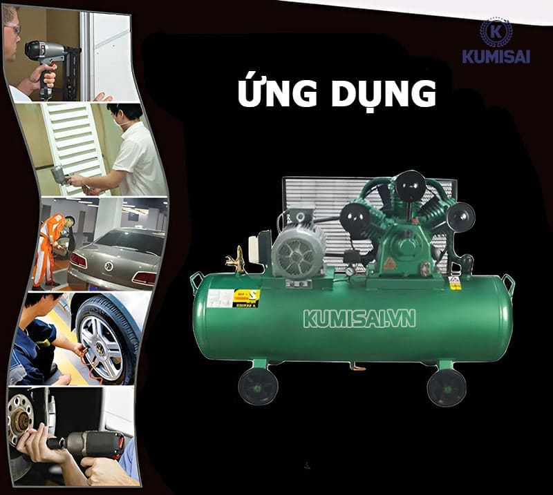 Máy nén khí 5.5HP có tính ứng dụng cao, được dùng trong nhiều lĩnh vực
