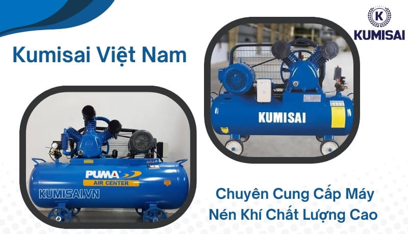 Mua máy nén khí 5HP tại Kumisai Việt Nam với nhiều ưu đãi lớn