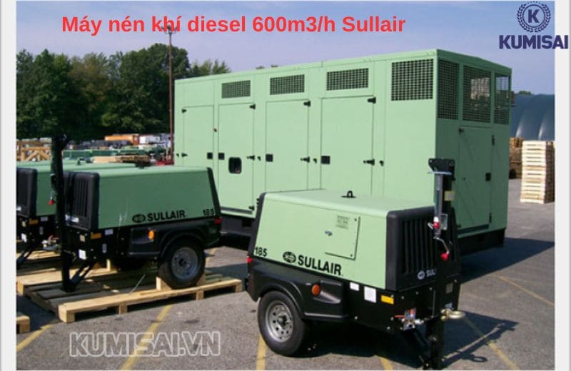 Máy nén khí diesel 600m3 h Sullair