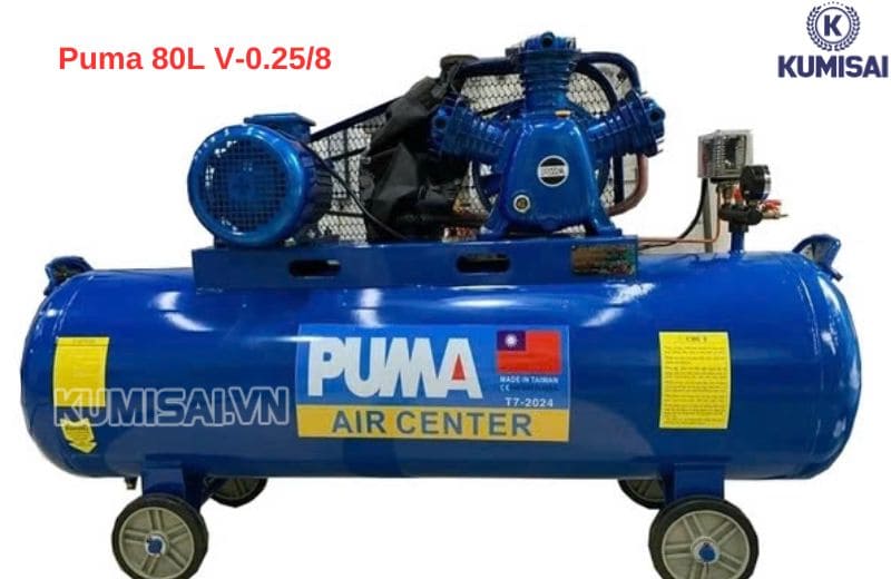 Máy nén khí dây đai 3HP Puma 80L V-0.25/8