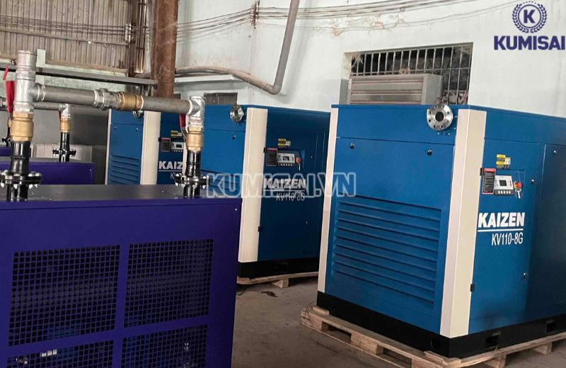 Máy nén khí trục vít 150HP 110kW Kaizen
