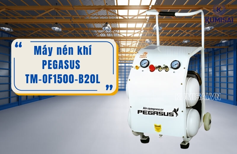 Tìm hiểu máy nén khí mini giảm âm PEGASUS TM-OF1500-B20L