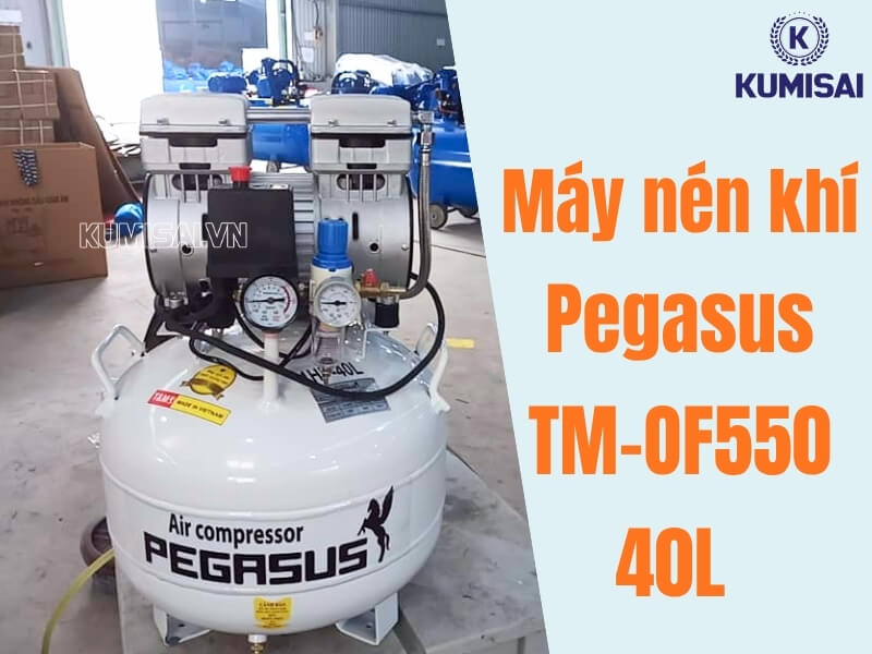 Máy nén khí mini không dầu Pegasus TM-OF550-40L