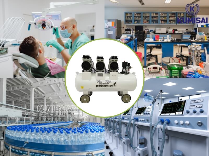 Máy nén khí không dầu được ứng dụng phổ biến tại nhiều địa điểm Máy nén khí không dầu được ứng dụng phổ biến tại nhiều địa điểm