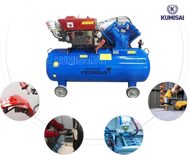 Model nén khí chạy dầu Pegasus TM-V-1.05/12.5-330L đa năng