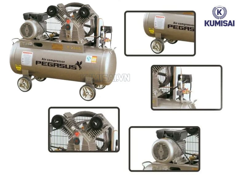 Cấu tạo máy nén khí Pegasus TM-W-1.6/10-500L