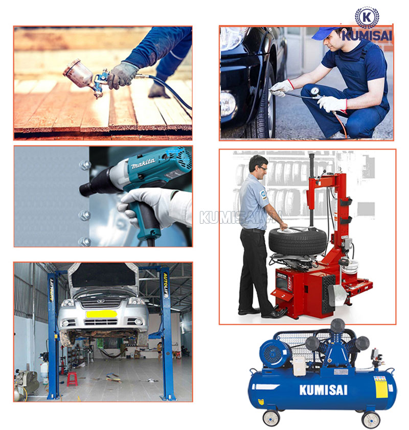 Ứng dụng máy nén khí chống ồn Kumisai KMS-15500 trong công nghiệp