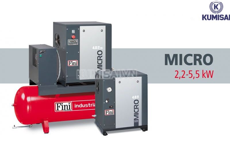 Máy nén khí trục vít Fini Micro: 3-7,5HP