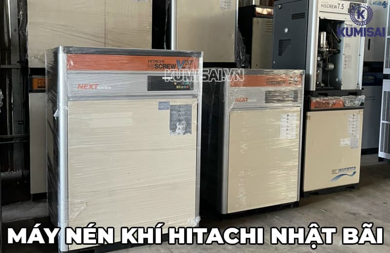 Máy nén khí Hitachi Nhật bãi rất đa dạng Máy nén khí Hitachi Nhật bãi rất đa dạng