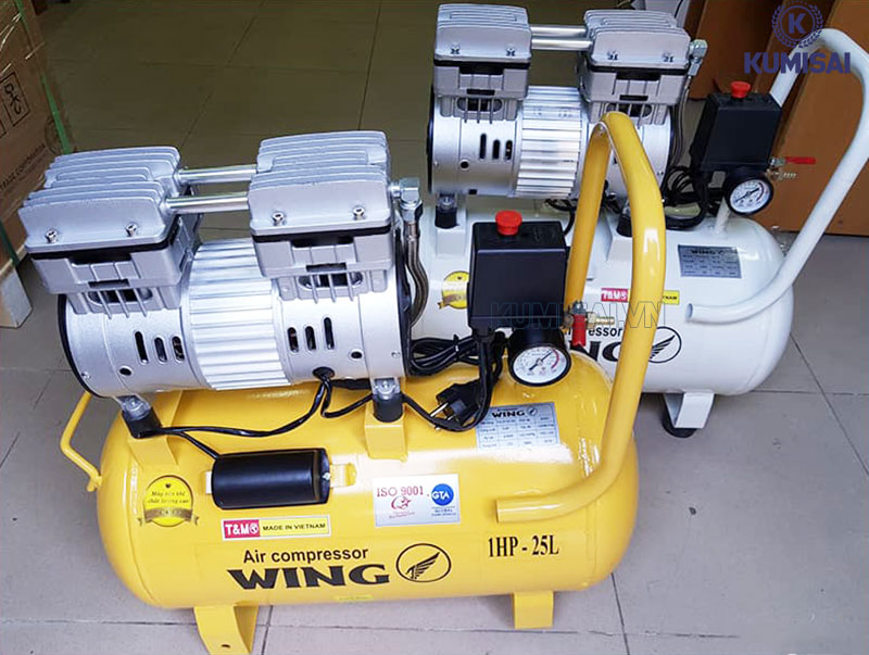 Đầu nén khí không dầu Wing OF750 phù hợp với bình chứa từ 25 đến 35 lít