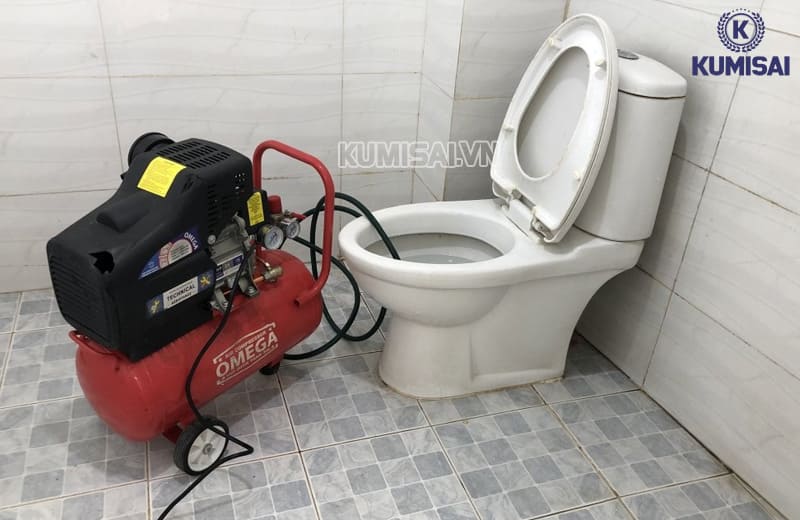 máy nén khí Có thể thông được cả bồn cầu