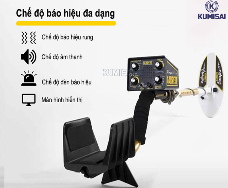 Máy rà kim loại lòng đất có nhiều chế độ báo hiệu 