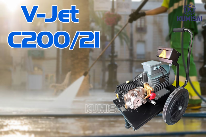 Tìm hiểu về máy rửa xe ô tô công suất lớn áp lực cao V-Jet C200/21