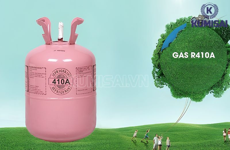 Máy sử dụng block nén cùng gas R410a để ngưng tụ hơi ẩm