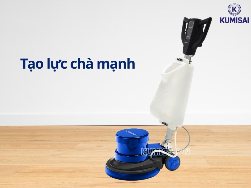 Máy tạo lực chà mạnh, loại bỏ triệt để các mảng bám trên sàn