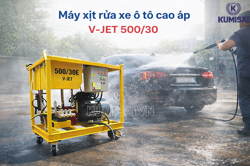 Tìm hiểu về máy xịt rửa xe ô tô cao áp V-JET 500/30