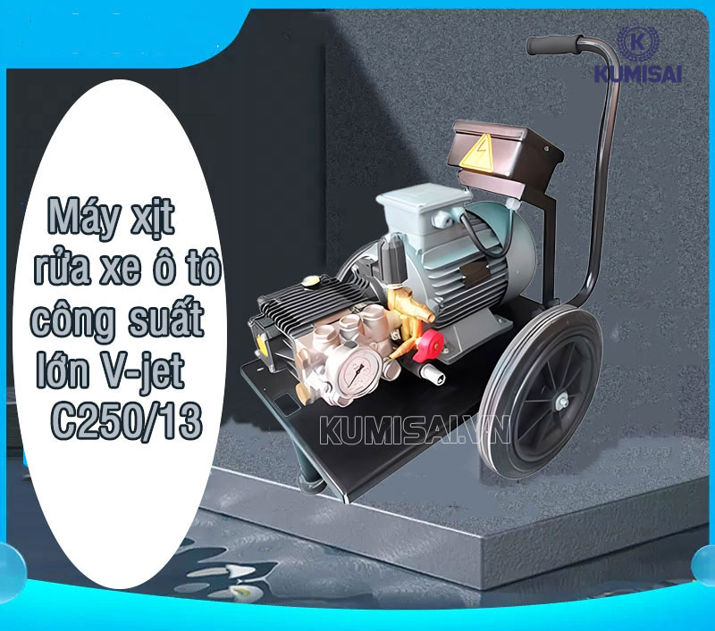 Tìm hiểu về máy xịt rửa xe ô tô công suất lớn V-jet C250/13