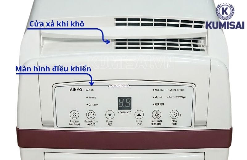 Một số bộ phận trên thiết bị