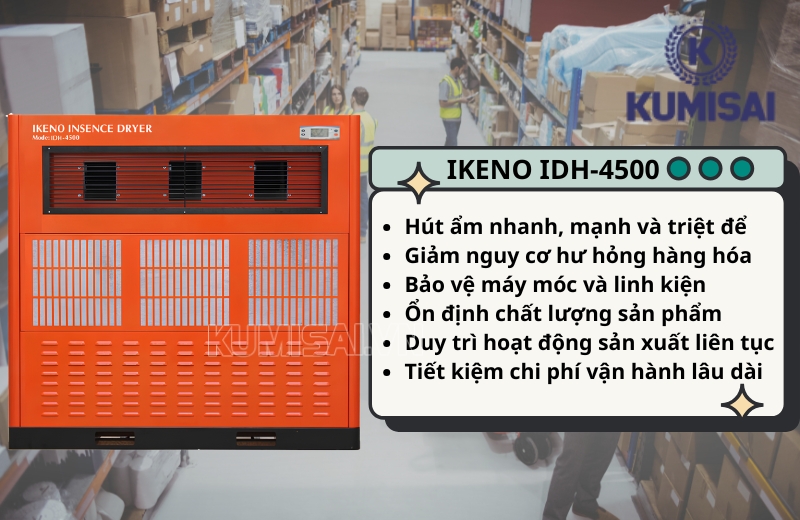 Một số lợi ích khi ứng dụng máy hút ẩm IKENO IDH-4500 Một số lợi ích khi ứng dụng máy hút ẩm IKENO IDH-4500