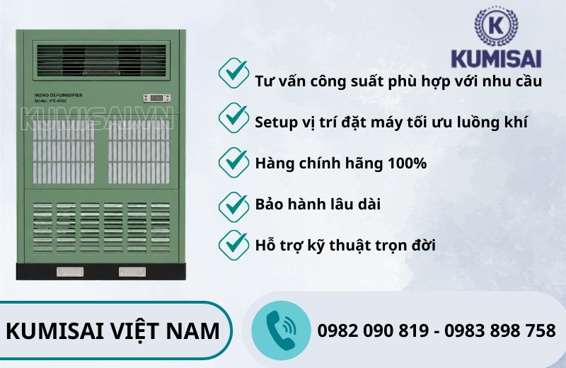 Mua máy hút ẩm IKENO IFD-4500 chính hãng, hậu mãi tốt tại Kumisai